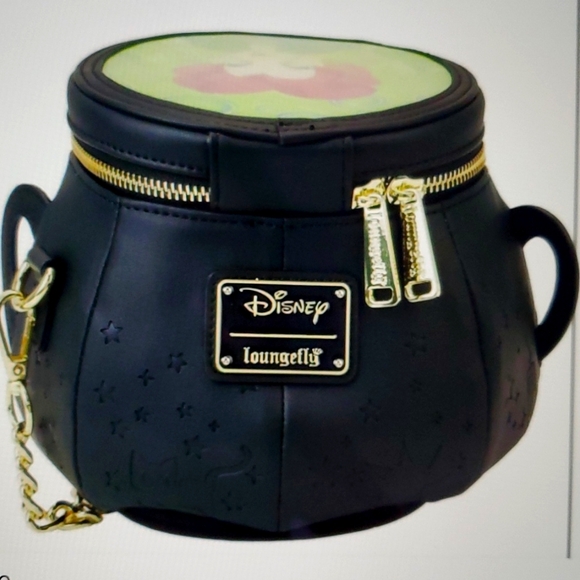NWT: DISNEY LOUNGEFLY HOCUS POCUS "Glow-In-The-Dark" CAULDRON CROSSBODY BAG 2Fer - Picture 12 of 15